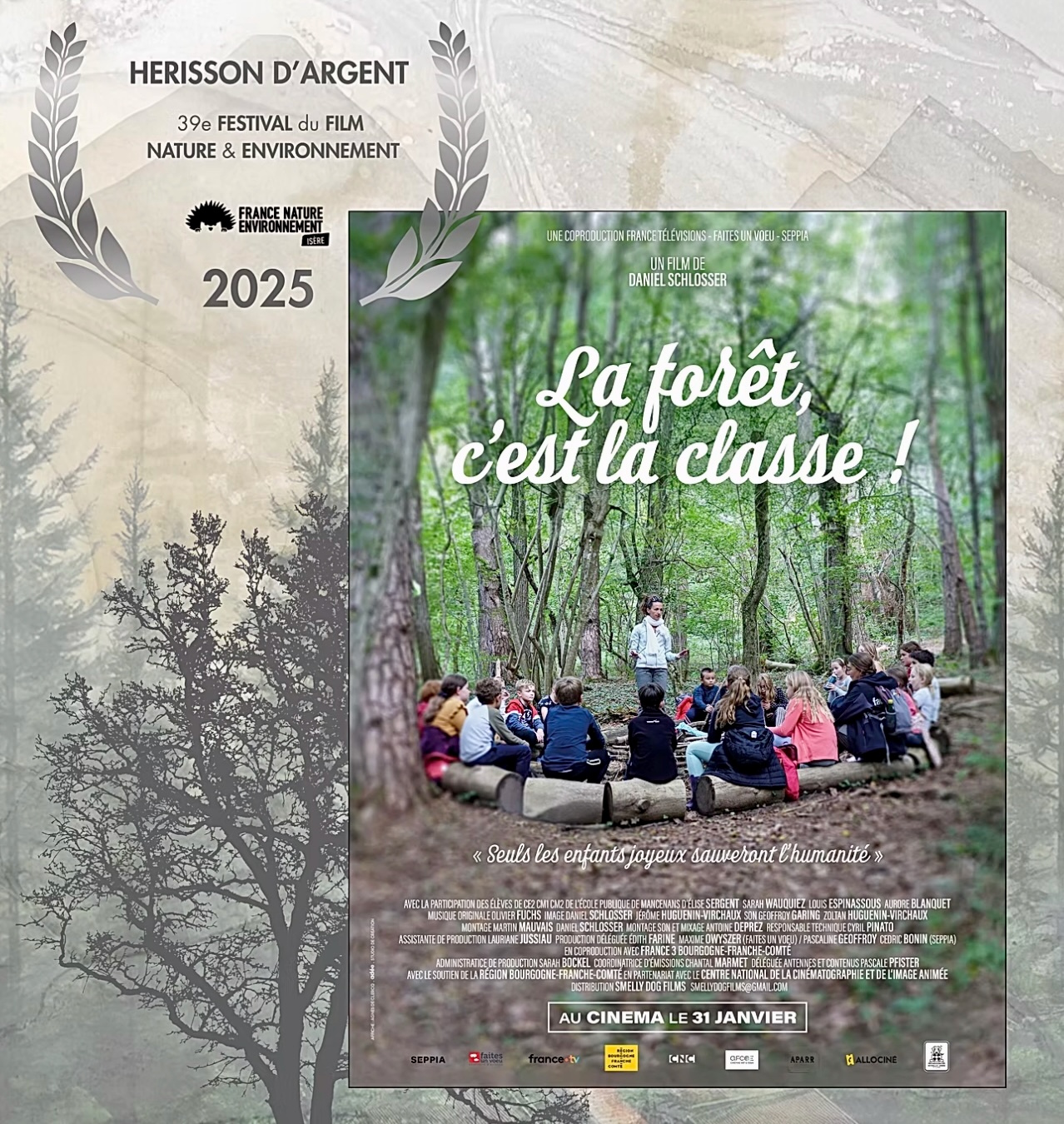 affiche film la forêt c'est la classe