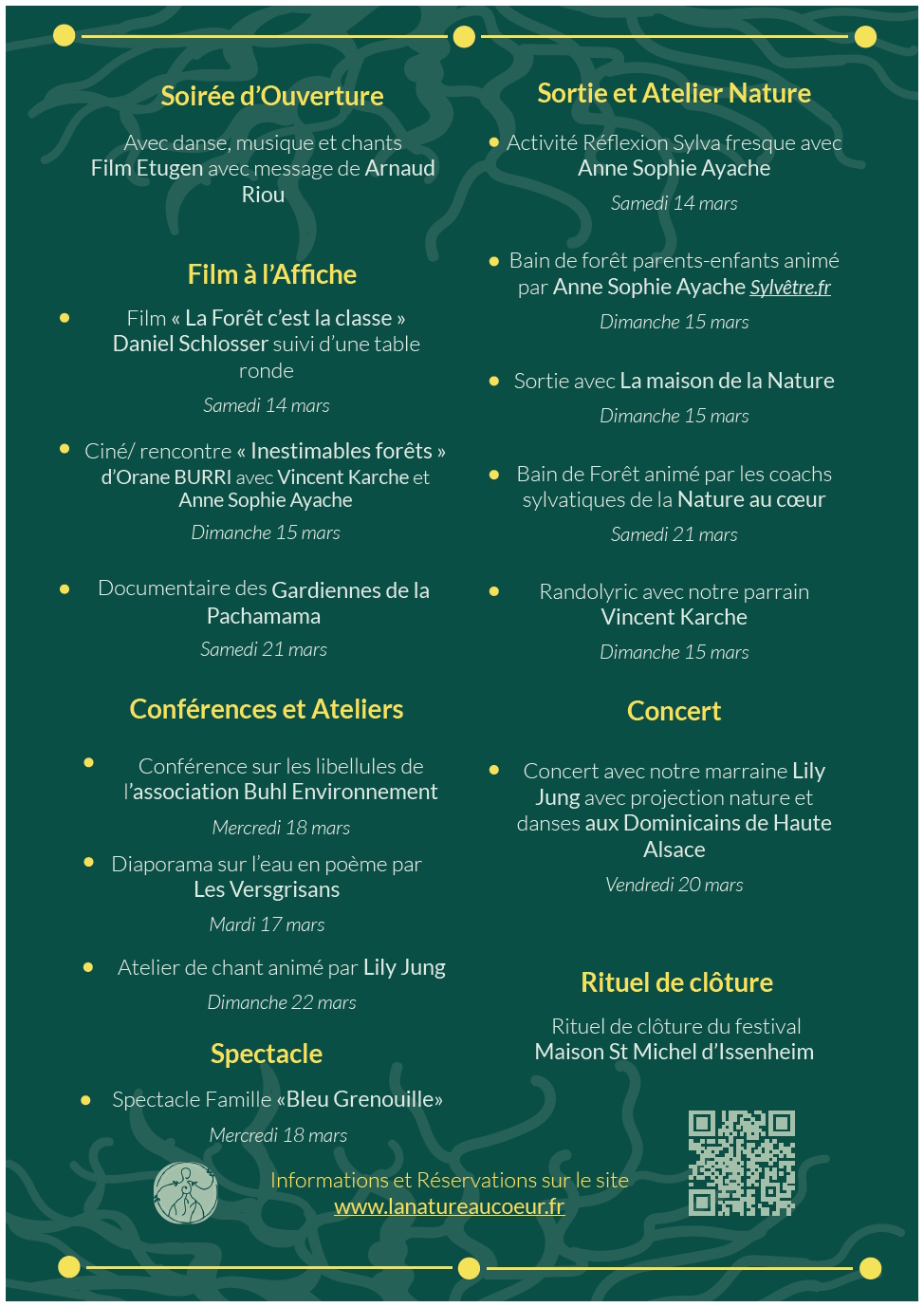programme du festival écoutons nos racines 2026